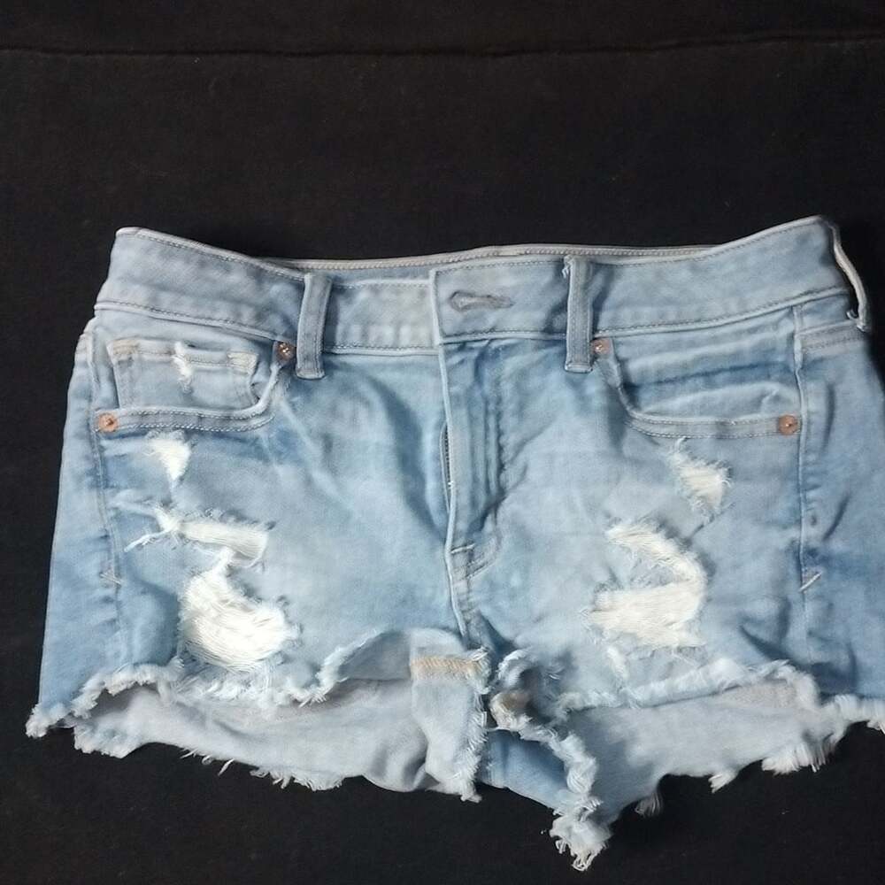 American Eagle Outfitters Next Level Stretch Distressed Denim Shorts Size 8